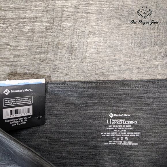 Members Mark Compression Ankle Leggings Size L - Picture 2 of 5